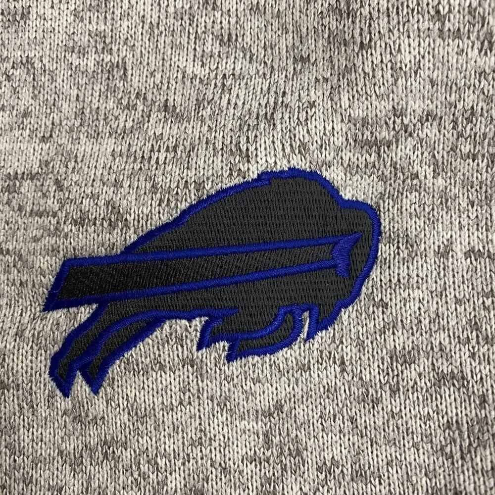Buffalo Bills Men’s Large Gray Sweater Fleece Vest Full Zip NFL Game Day NWT - Picture 7 of 14